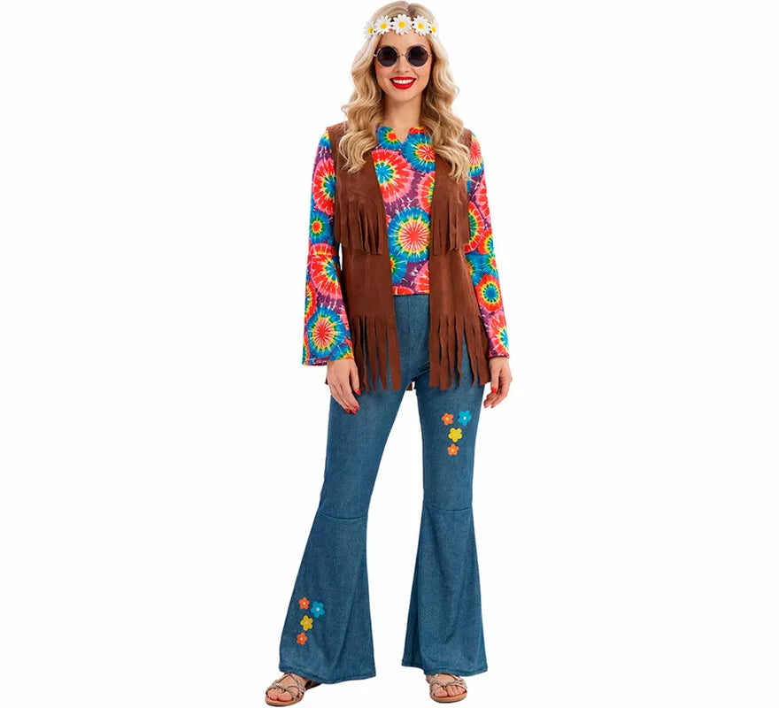 Translation missing: fr.Disfraz de Hippie con Chaleco para mujer