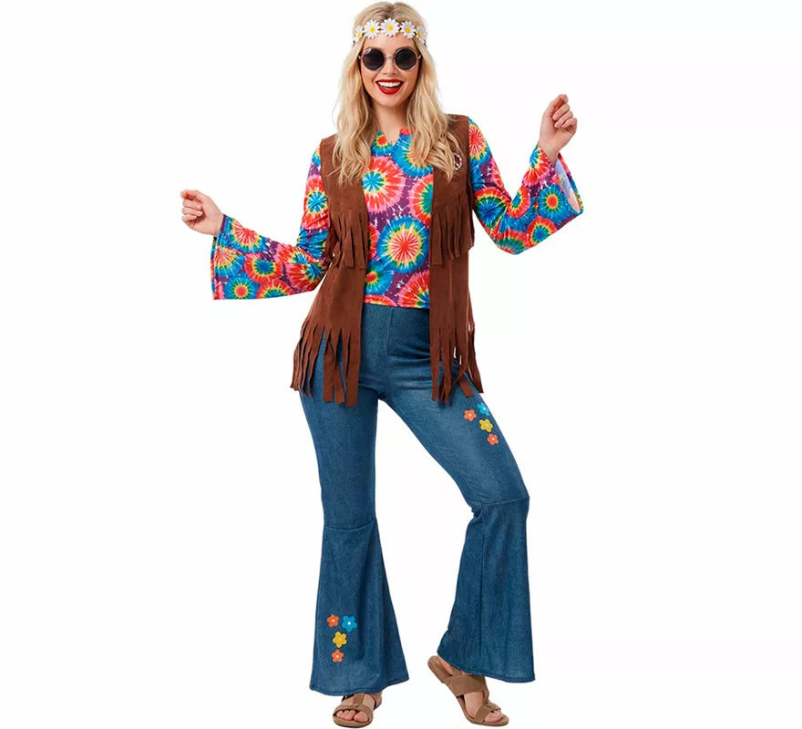 Translation missing: fr.Disfraz de Hippie con Chaleco para mujer