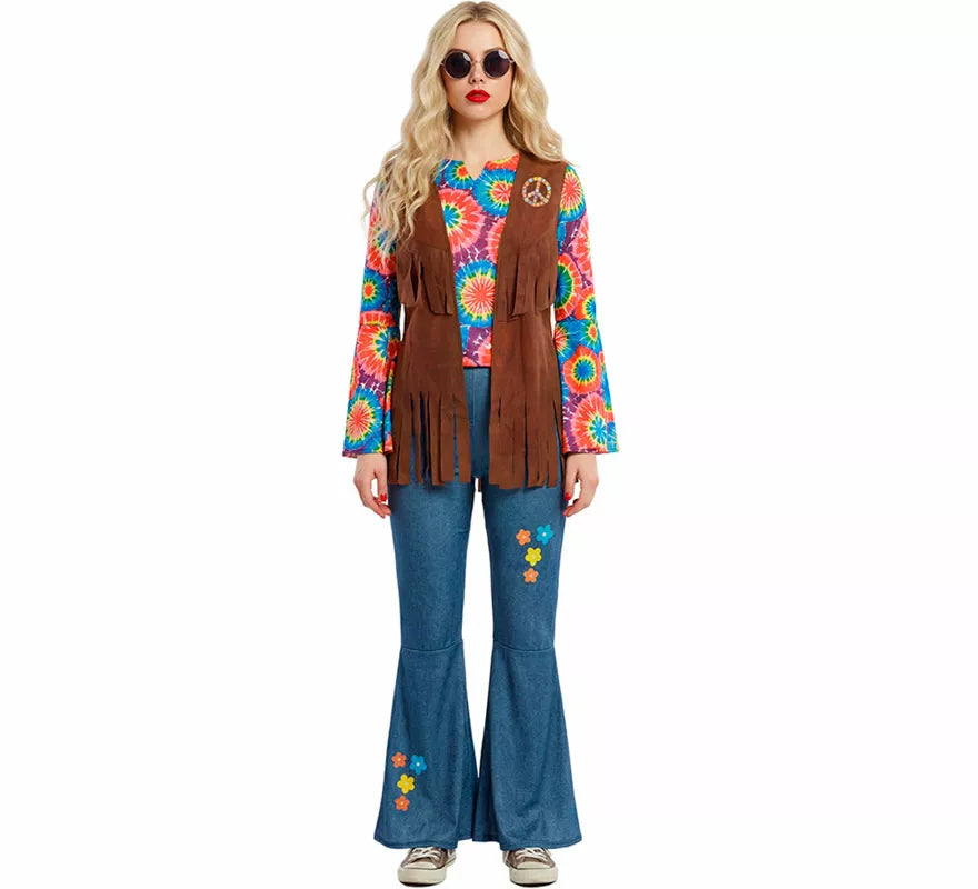 Translation missing: fr.Disfraz de Hippie con Chaleco para mujer