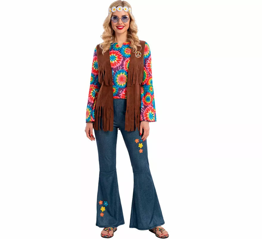 Translation missing: fr.Disfraz de Hippie con Chaleco para mujer