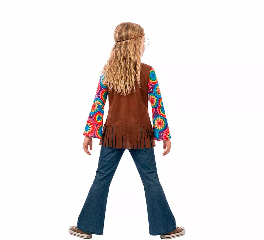 Translation missing: fr.Disfraz de Hippie con Chaleco para niña