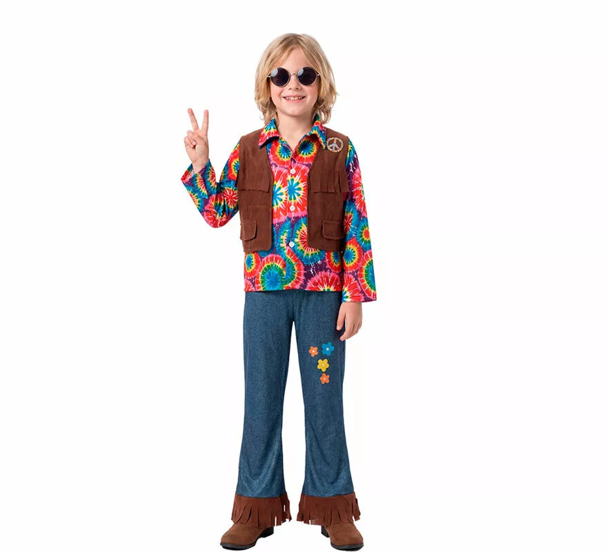 Translation missing: fr.Disfraz de Hippie con Chaleco para niño