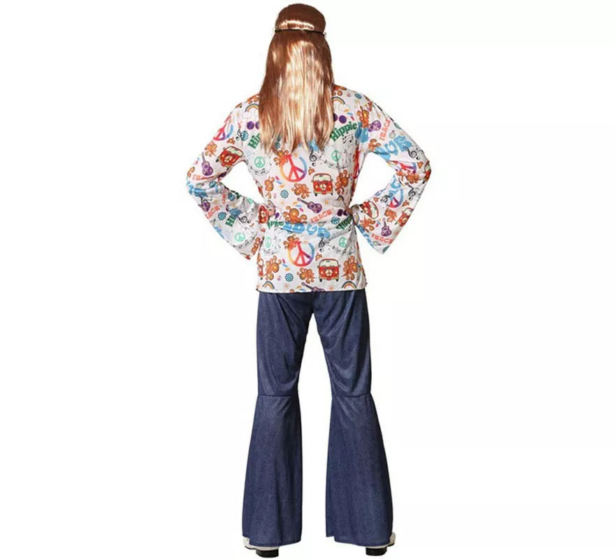 Translation missing: fr.Disfraz de Hippie con Estampado para hombre