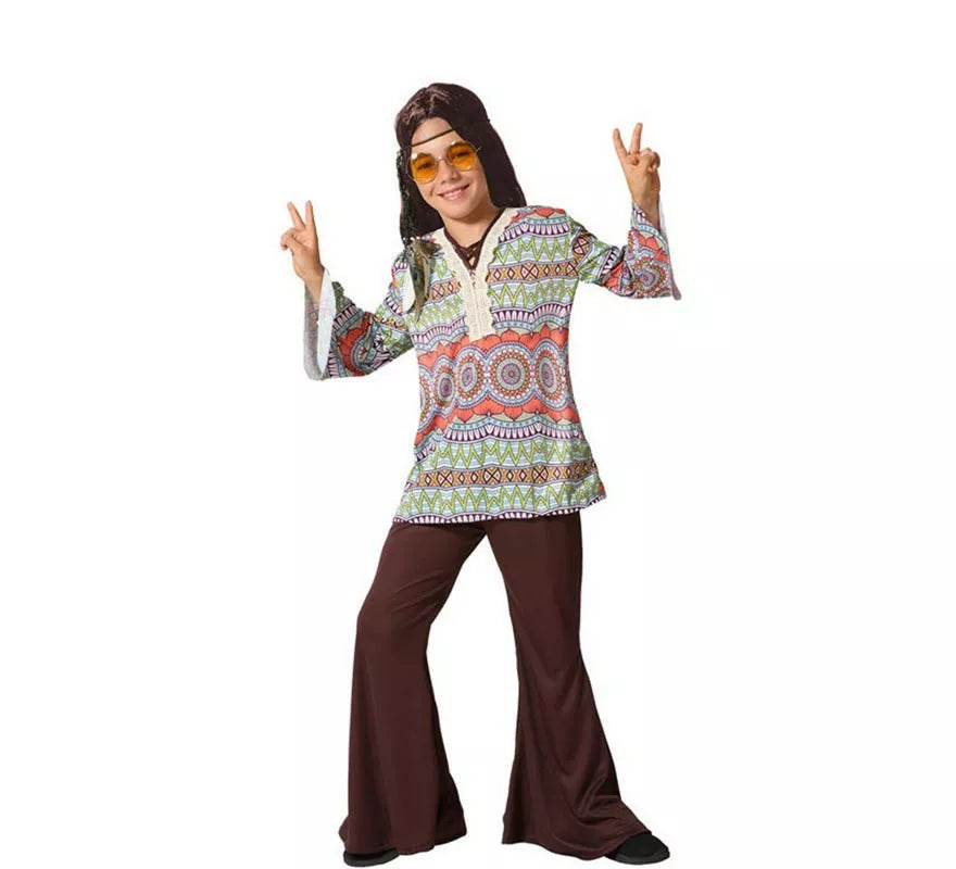 Translation missing: fr.Disfraz de Hippie con Estampado para niño