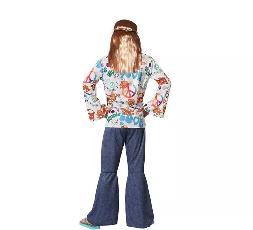 Disfraz de Hippie con Estampado para niño