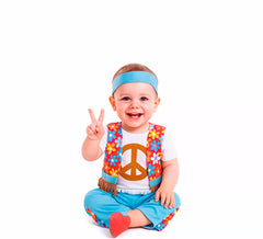 Déguisement de Hippie avec Fleurs pour bébé