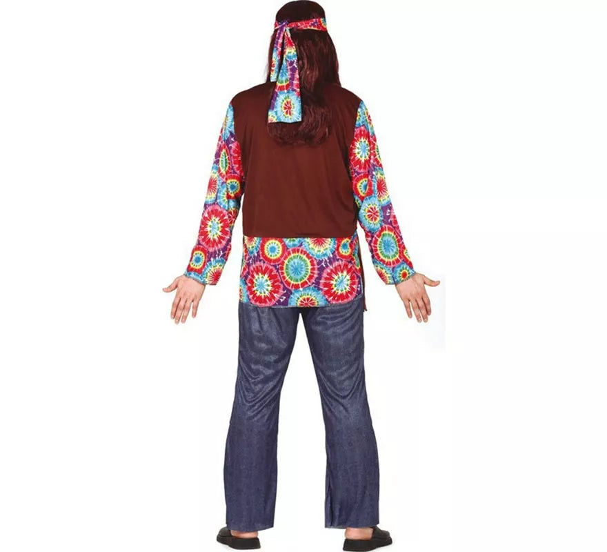 Translation missing: fr.Disfraz de Hippie con Flores para hombre