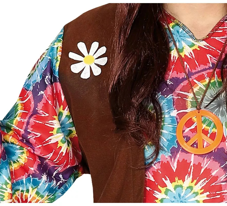 Translation missing: fr.Disfraz de Hippie con Flores para hombre
