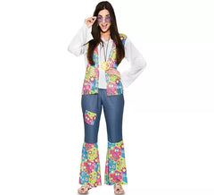 Déguisement de Hippie avec fleurs pour femme