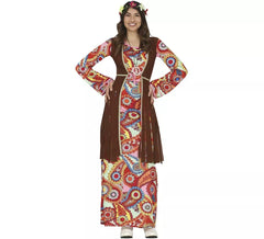 Déguisement hippie avec robe longue femme