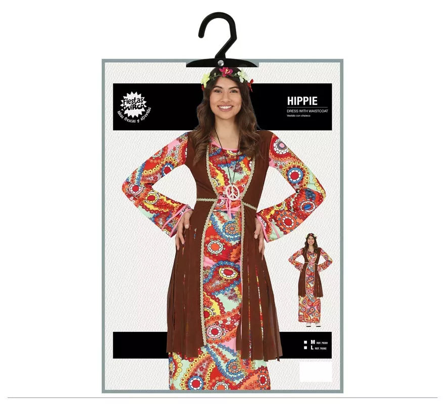 Translation missing: fr.Disfraz de Hippie con Vestido Largo para Mujer