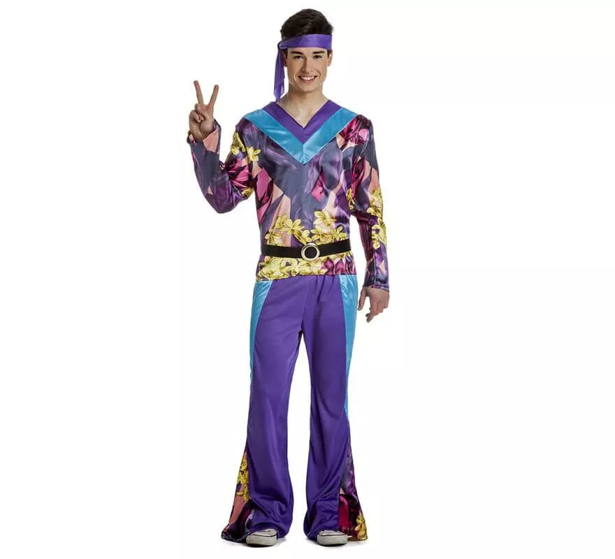 Translation missing: fr.Disfraz de Hippie Disco para hombre