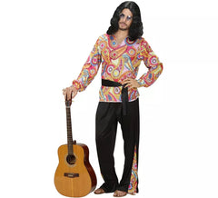 Déguisement de figurines hippies avec ceinture pour homme
