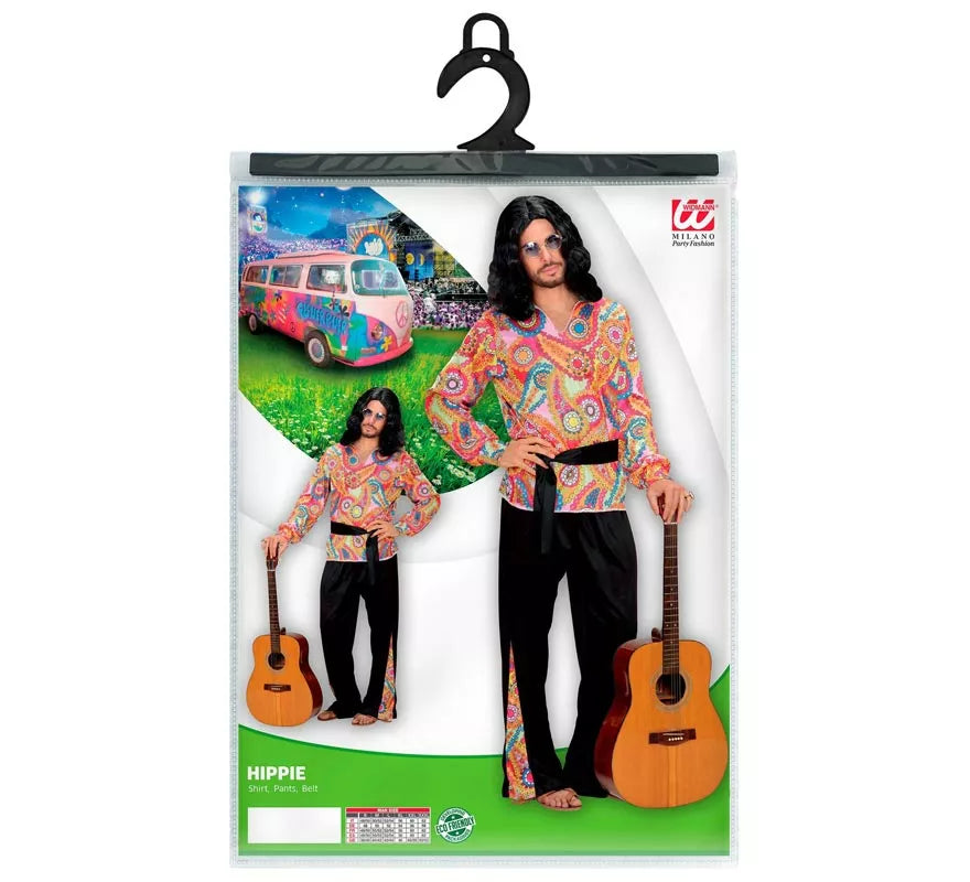 Translation missing: fr.Disfraz de Hippie figuras con cinturón para hombre