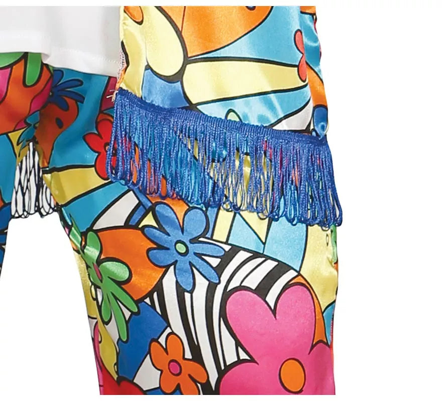 Translation missing: fr.Disfraz de Hippie Floreado para hombre