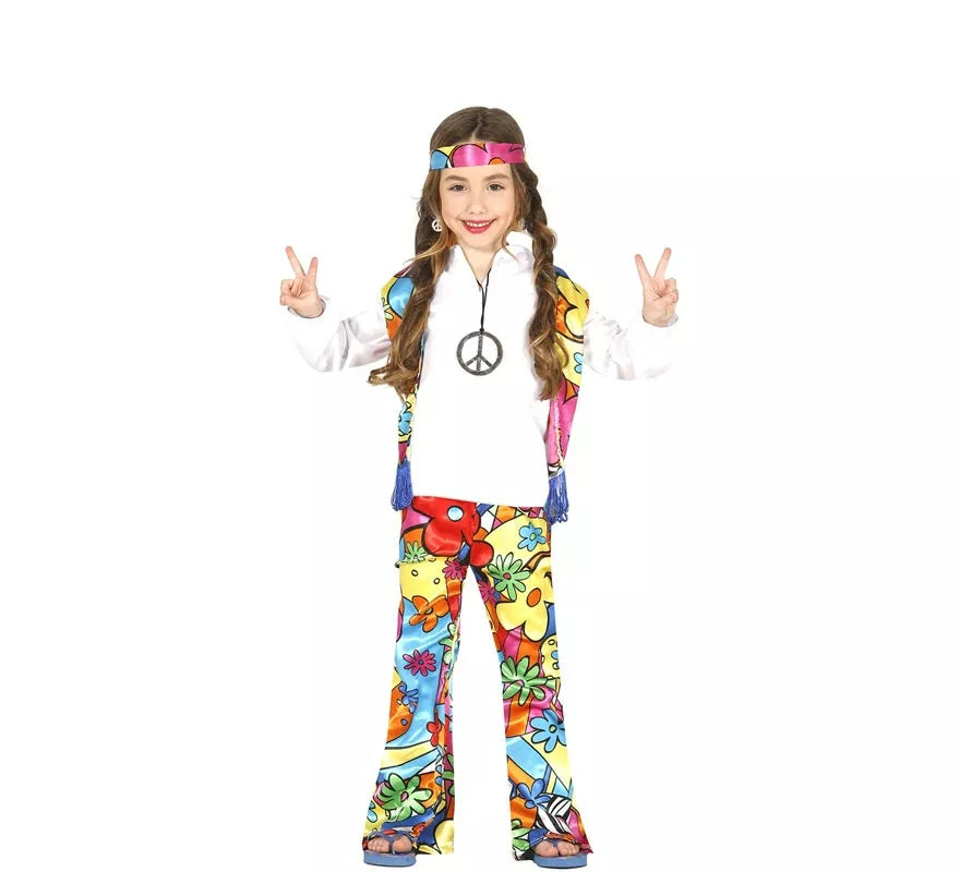 Translation missing: fr.Disfraz de Hippie Florido para niños