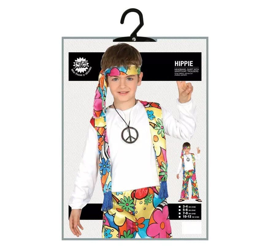 Translation missing: fr.Disfraz de Hippie Florido para niños
