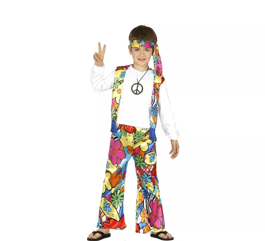 Translation missing: fr.Disfraz de Hippie Florido para niños