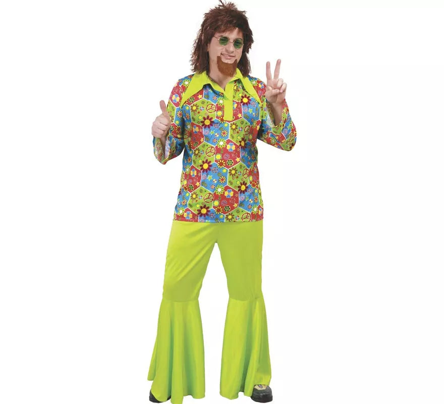 Translation missing: fr.Disfraz de Hippie Flower Power para hombre