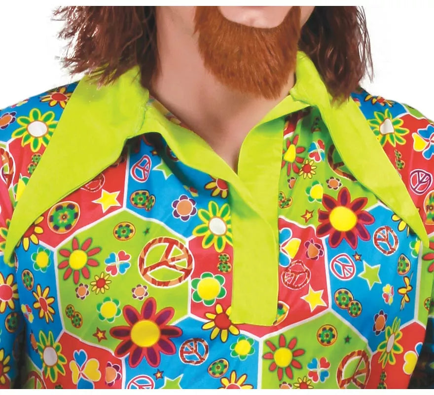 Translation missing: fr.Disfraz de Hippie Flower Power para hombre