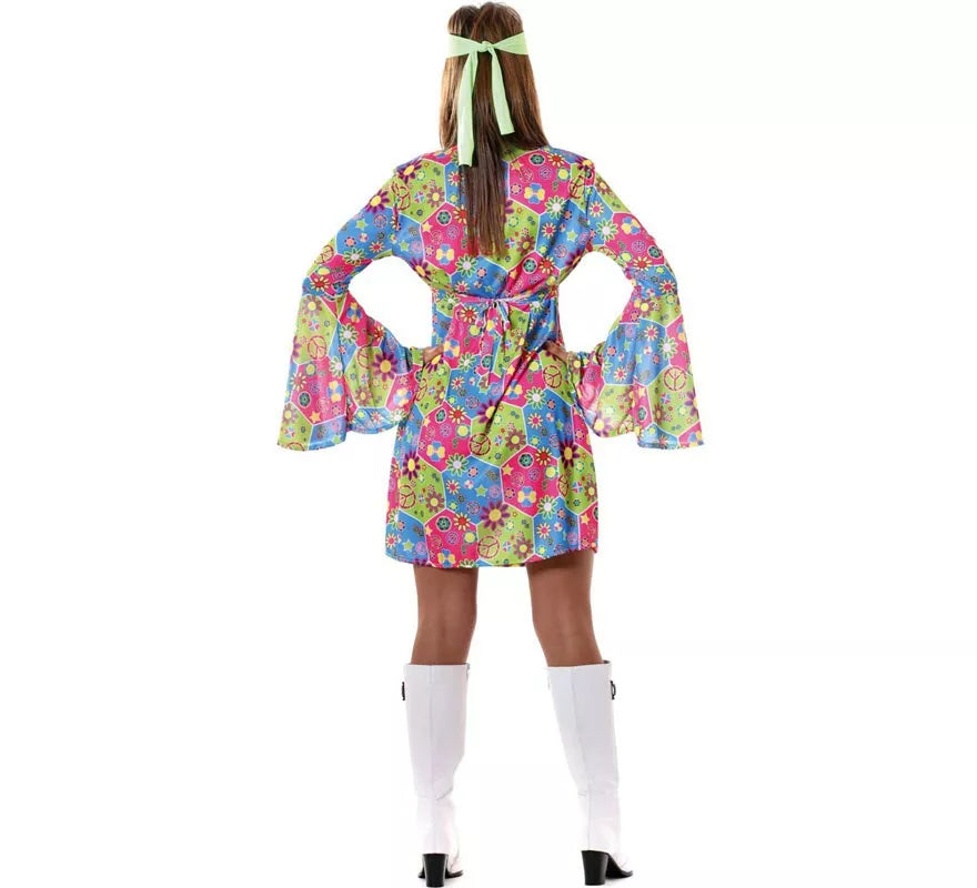 Translation missing: fr.Disfraz de Hippie Flower Power para mujer