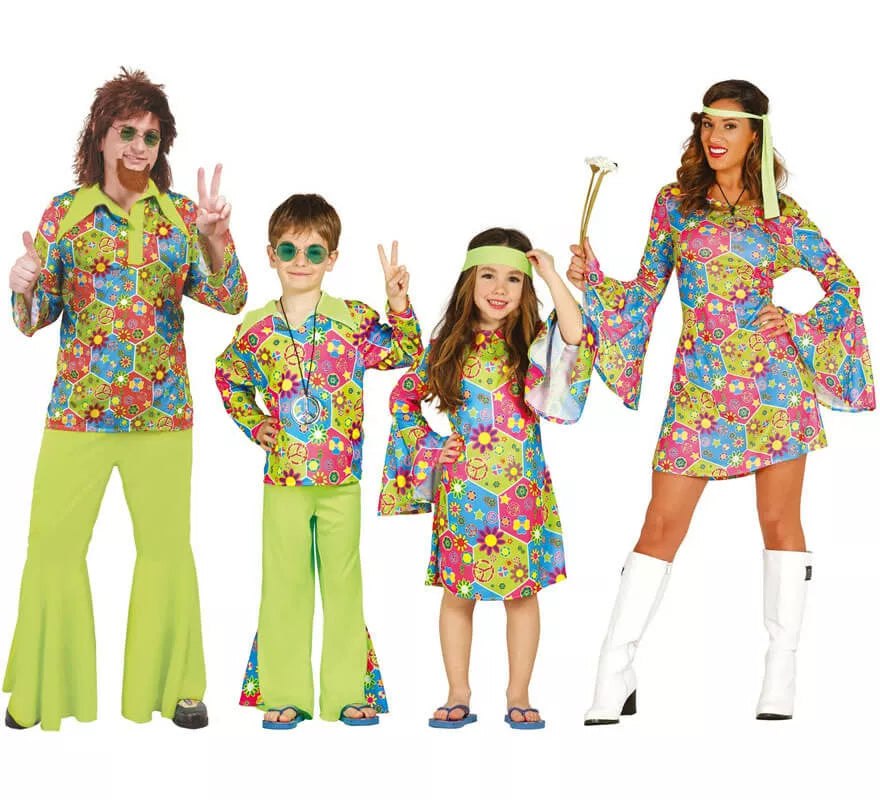 Translation missing: fr.Disfraz de Hippie Flower Power para mujer