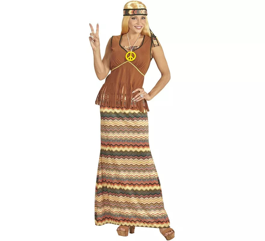 Translation missing: fr.Disfraz de Hippie franjas de colores para mujer