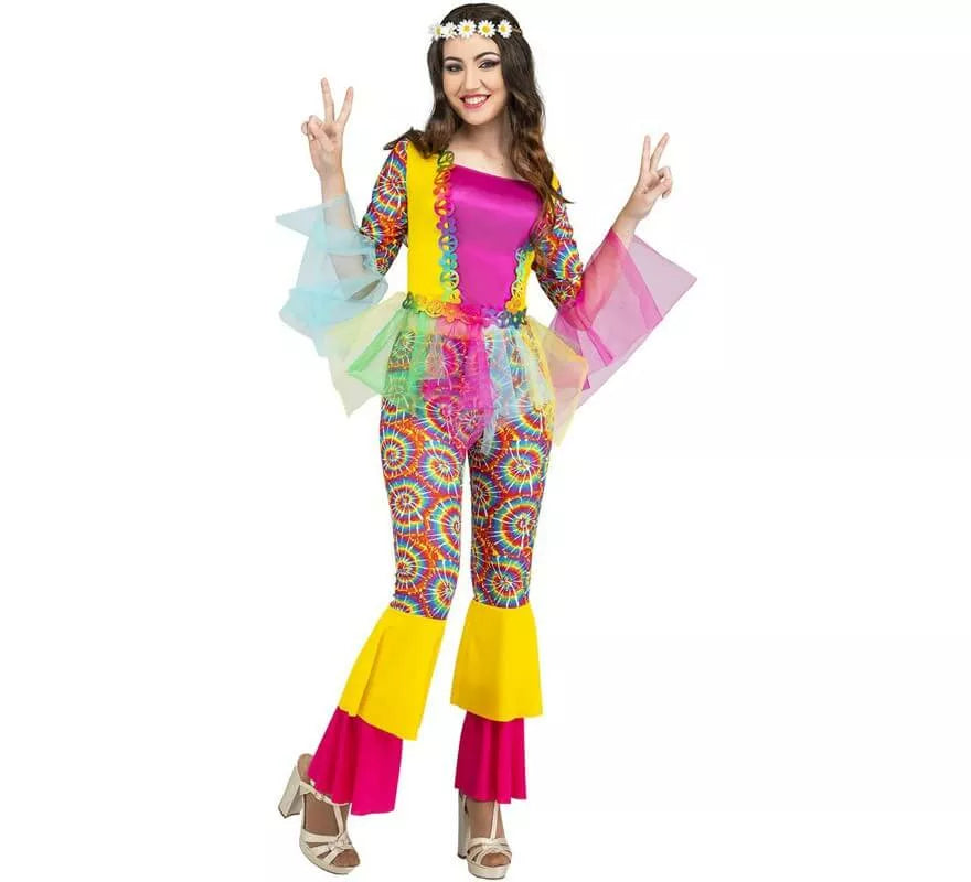 Translation missing: fr.Disfraz de Hippie Multicolor para mujer