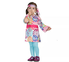 Déguisement Hippie multicolore pour fille et bébé
