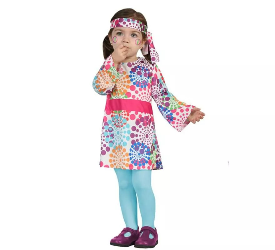 Translation missing: fr.Disfraz de Hippie Multicolor para niña y bebé