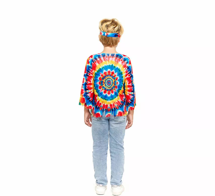 Translation missing: fr.Disfraz de Hippie multicolor para niño