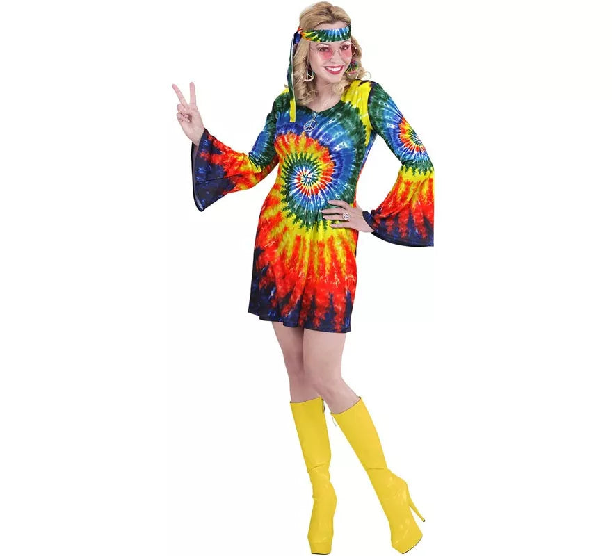 Translation missing: fr.Disfraz de Hippie Ondas Psicodélicas para mujer