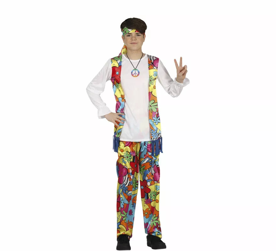 Translation missing: fr.Disfraz de Hippie Psicodélica para adolescente