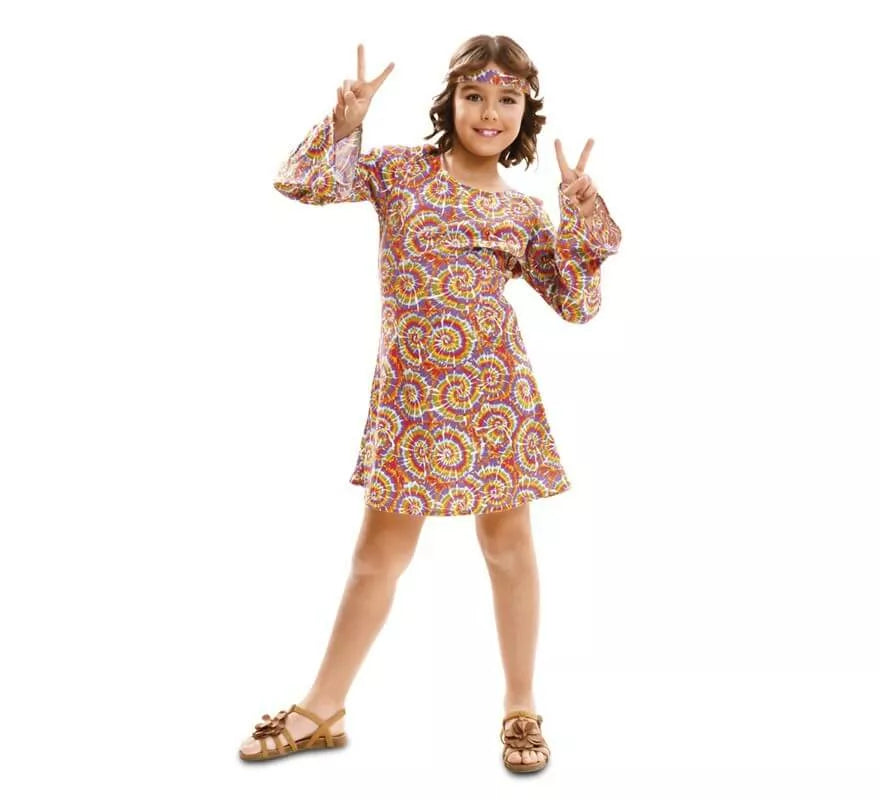 Translation missing: fr.Disfraz de Hippie Psicodélica para niña