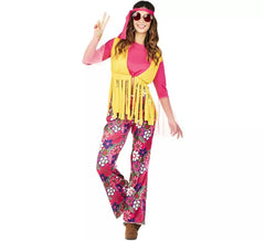 Déguisement de Hippie Rose pour femme