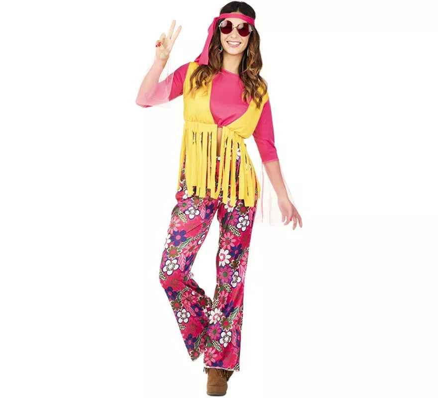 Translation missing: fr.Disfraz de Hippie rosa para mujer