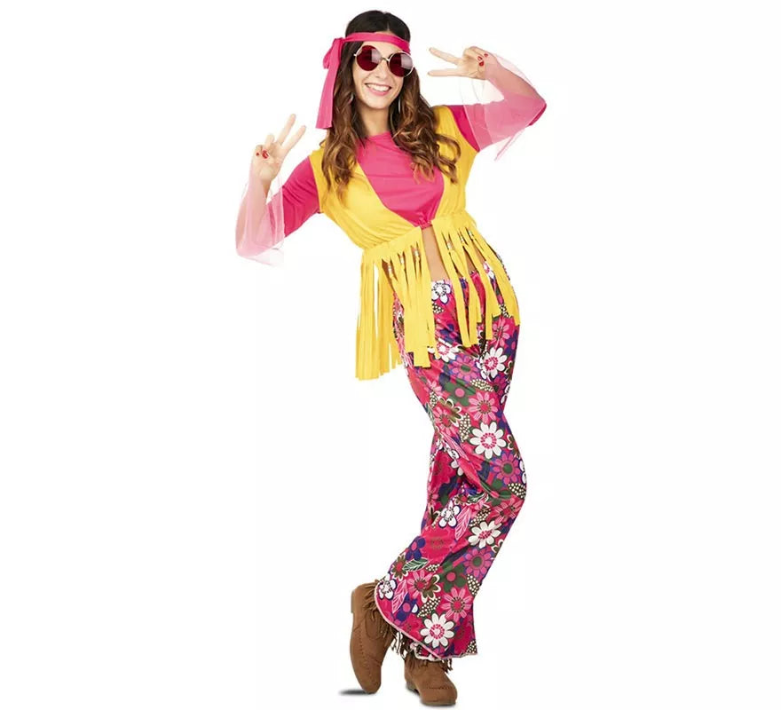 Translation missing: fr.Disfraz de Hippie rosa para mujer