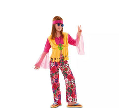 Déguisement de Hippie Rose pour fille