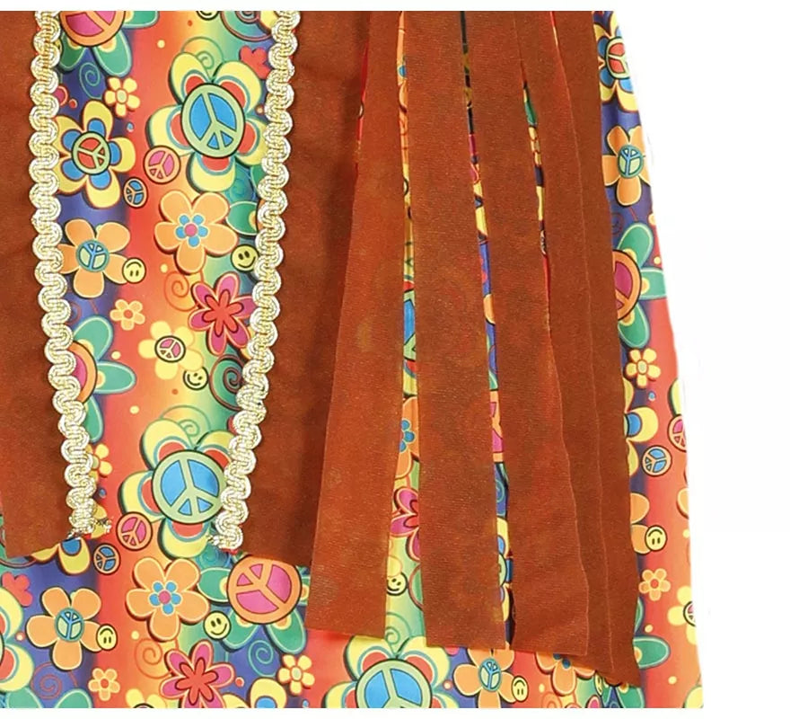 Disfraz de Hippie vestido largo para mujer