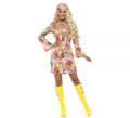 Disfraz de Hippy Floreado Multicolor para mujer
