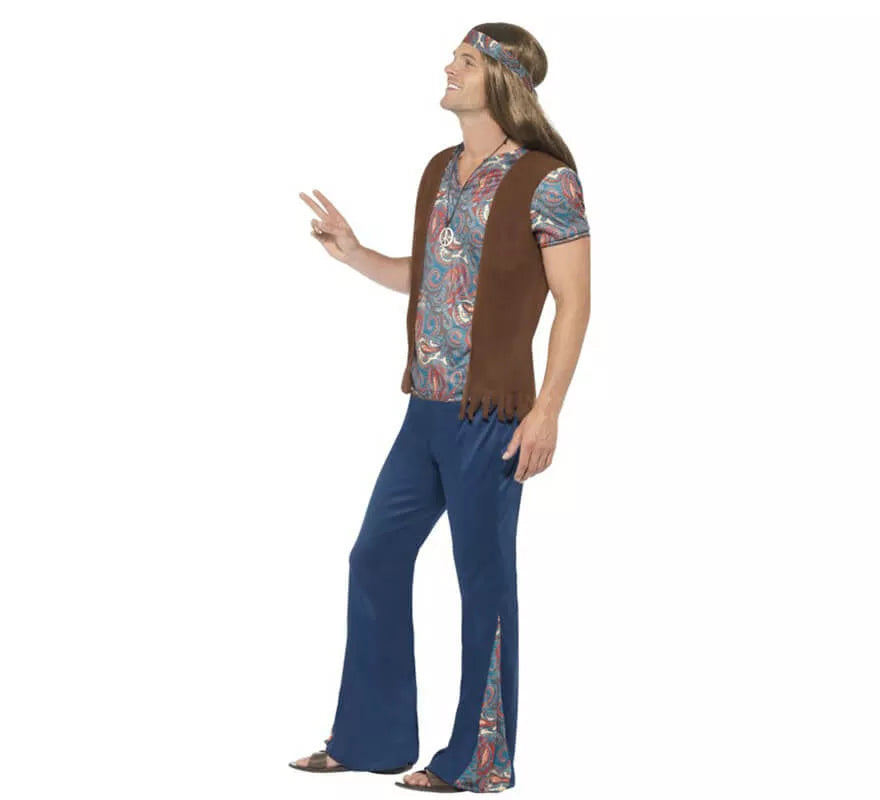 Translation missing: fr.Disfraz de Hippy Multicolor para hombre