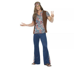 Déguisement de Hippie Multicolore pour homme