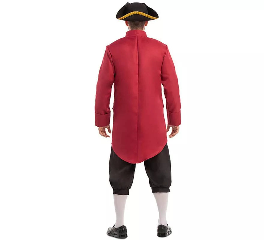 Translation missing: fr.Disfraz de Hombre Colonial rojo y negro para hombre