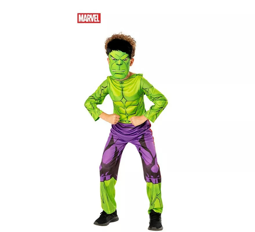 Translation missing: fr.Disfraz de Hulk Green Col para niño