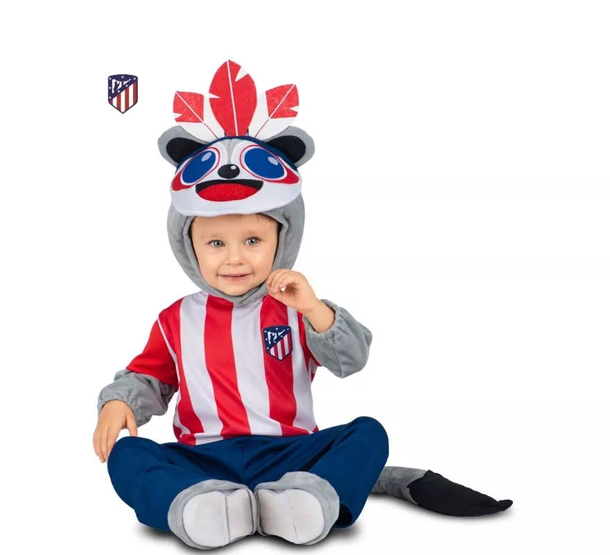 Translation missing: fr.Disfraz de Indi Atlético de Madrid rojo y blanco para bebé