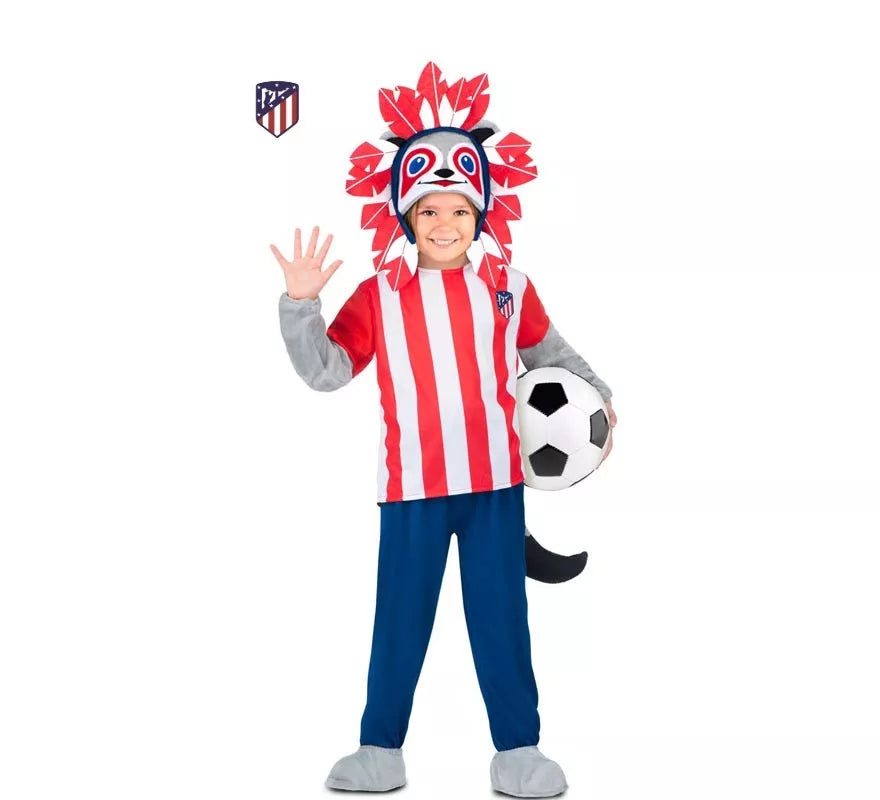 Translation missing: fr.Disfraz de Indi Atlético de Madrid rojo y blanco para niño