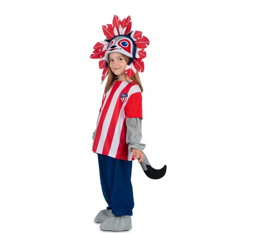 Translation missing: fr.Disfraz de Indi Atlético de Madrid rojo y blanco para niño