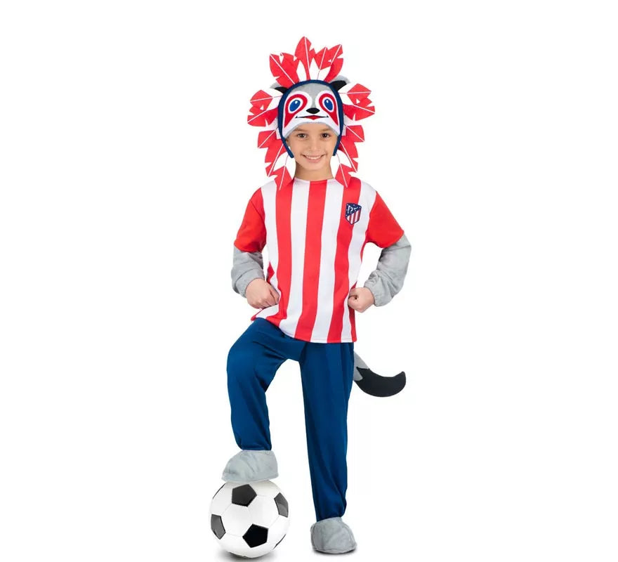 Translation missing: fr.Disfraz de Indi Atlético de Madrid rojo y blanco para niño
