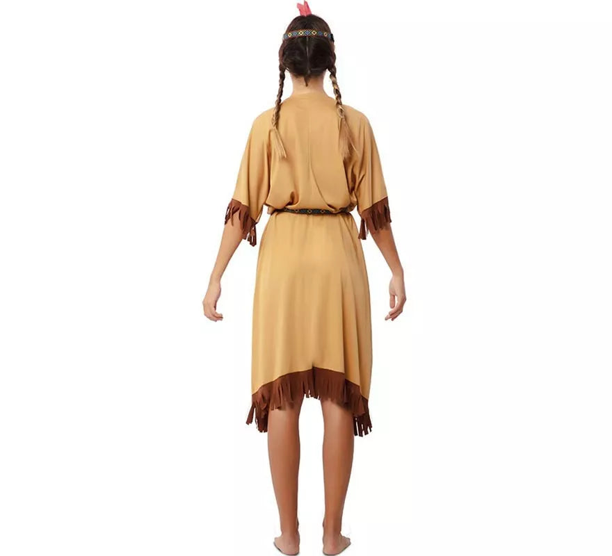 Disfraz de India Apache en vestido con tocado para mujer