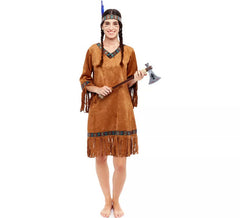Déguisement indienne marron femme